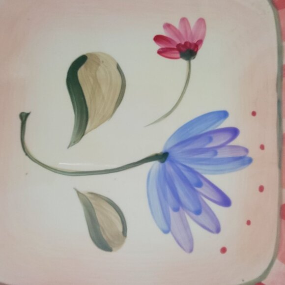 Handpainted Pfaltzgraff Napoli Ceramic Trivet With Vibrant Floral Design - Picture 3 of 6